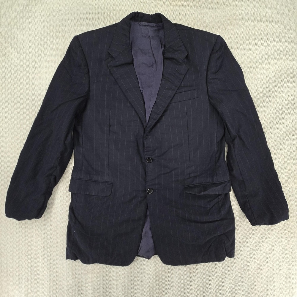 Hickey Freeman Blazer Mens 41 Long Blue Pinstripe Loro Piana Wool Suit Jacket
